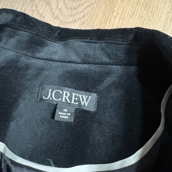 J. Crew Alexandra blazer in velvet black size 18 XL XXL braided trim CF274 - Picture 8 of 14